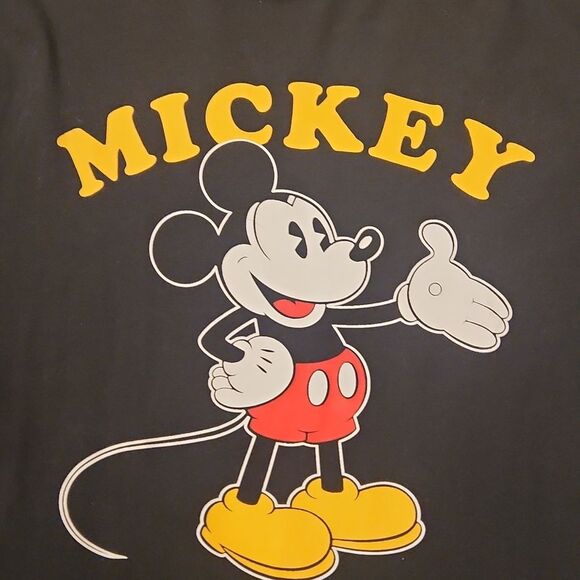Disney Vintage-Style Mickey Mouse Black T-Shirt Women's Size L - Picture 2 of 4